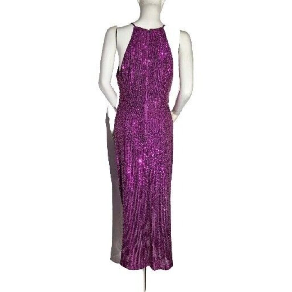 Belle Badgley Mischka Women's Dress Size 6 Sequin Dress Evening PinkFuchsia (47) - Picture 2 of 11